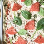 easy garlic olive oil sheet pan pizza