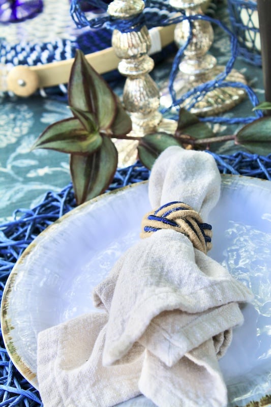 easy blue table setting ideas