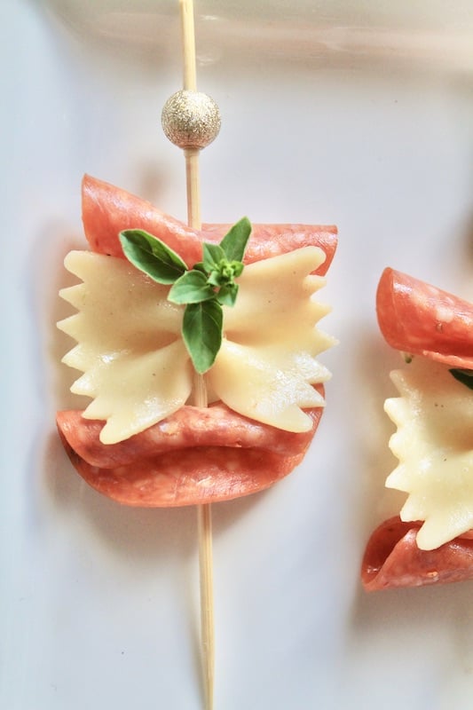 cold skewer appetizer bow ties