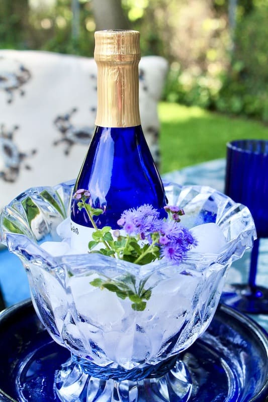 champagne bucket ideas outdoor summer table patio