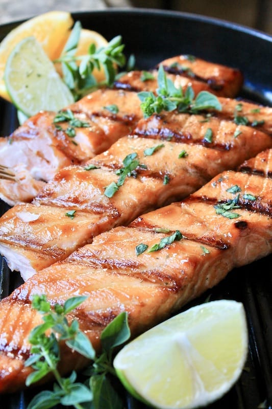 grilled salmon brown sugar soy sauce fillets