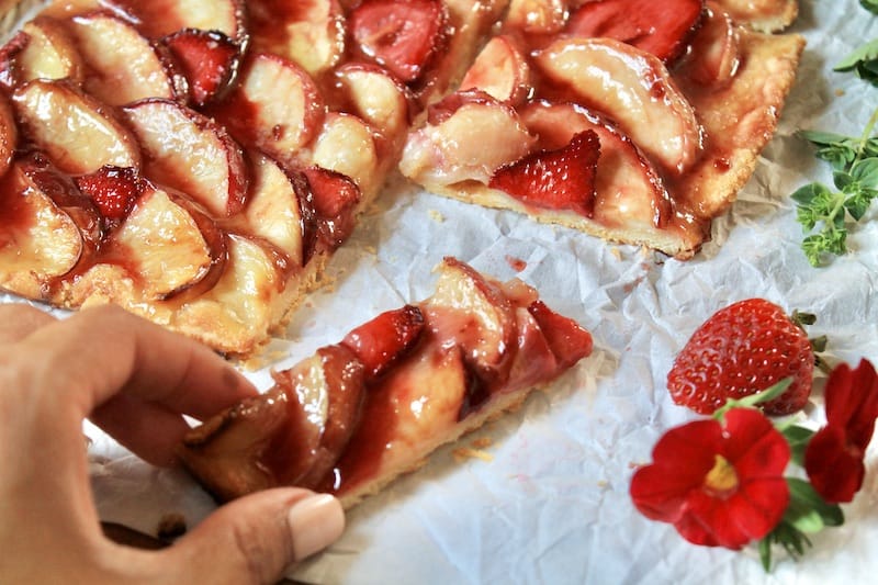 strawberry nectarine fruit tart recipe