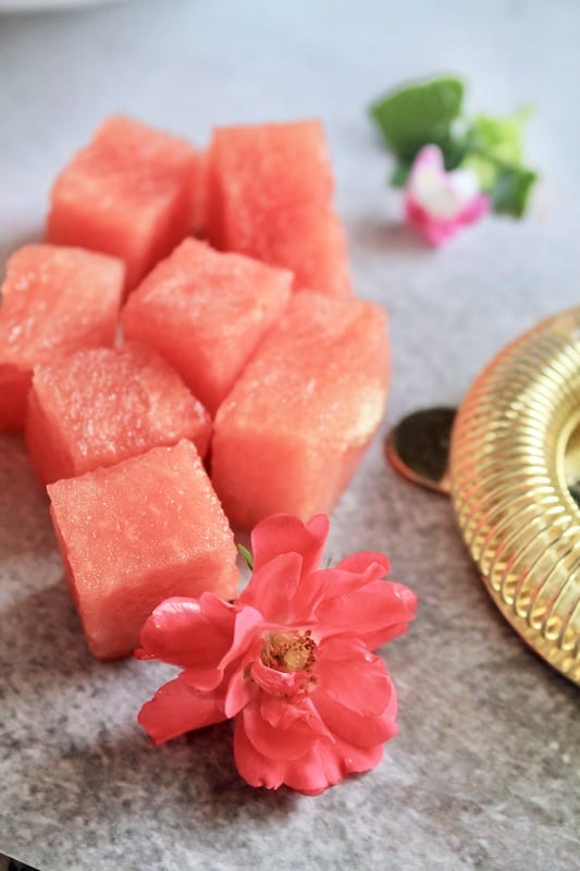 fresh watermelon for vodka shots