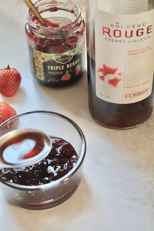 glazed cherry brandy glaze for baked fruit tart