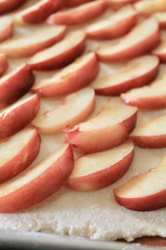 easy fruit tart with nectarines
