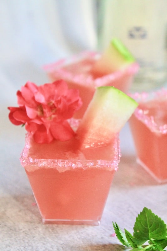 green apple watermelon vodka shots