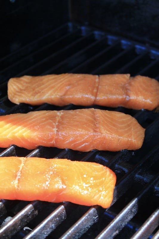 grilled salmon fillets