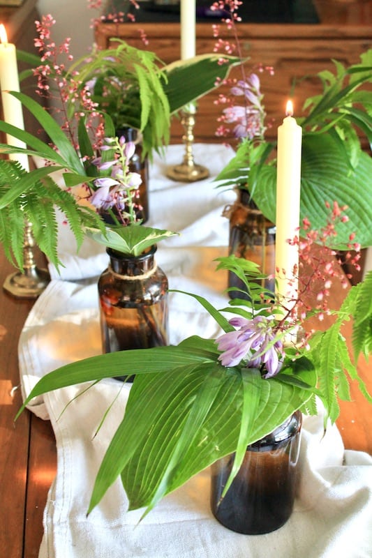 diy tropical flowers in vases