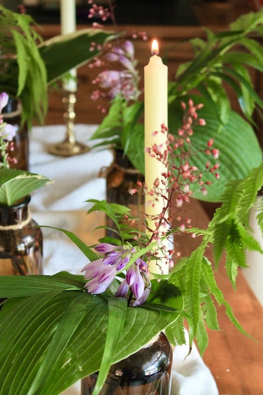 easy tropical flower arrangements centerpiece for dinner table