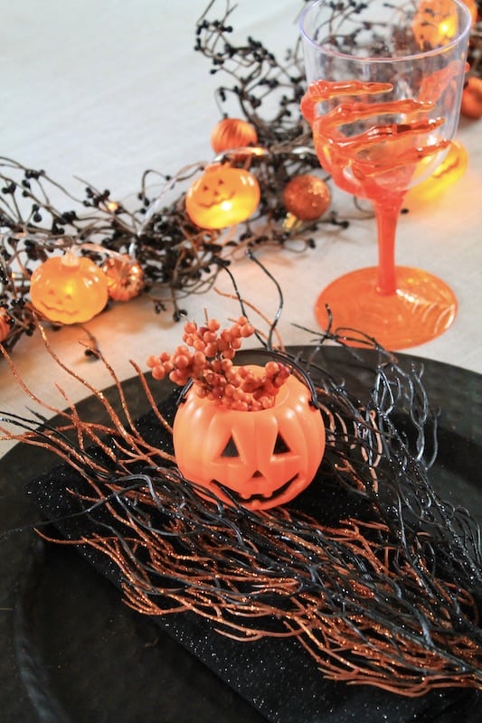 halloween table place settings centerpiece decorations