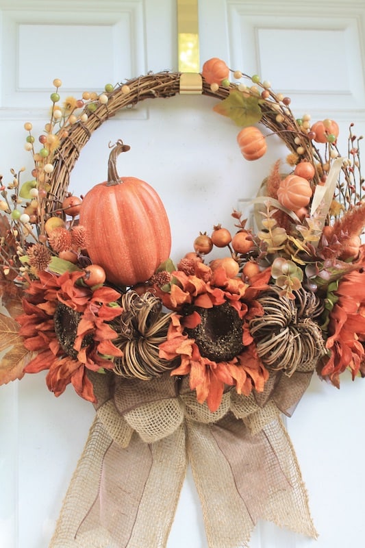 easy fall pumpkin wreath