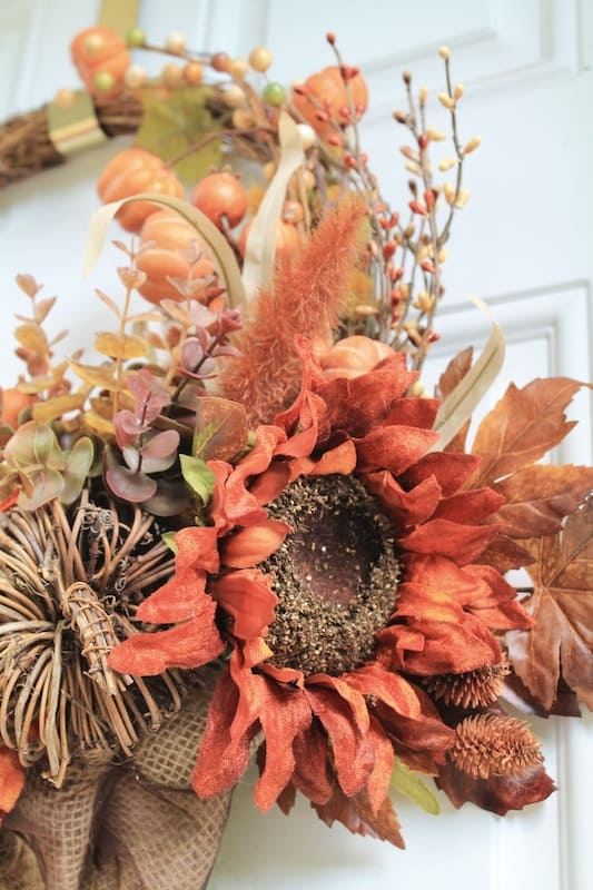 diy pumpkin wreath for your front door