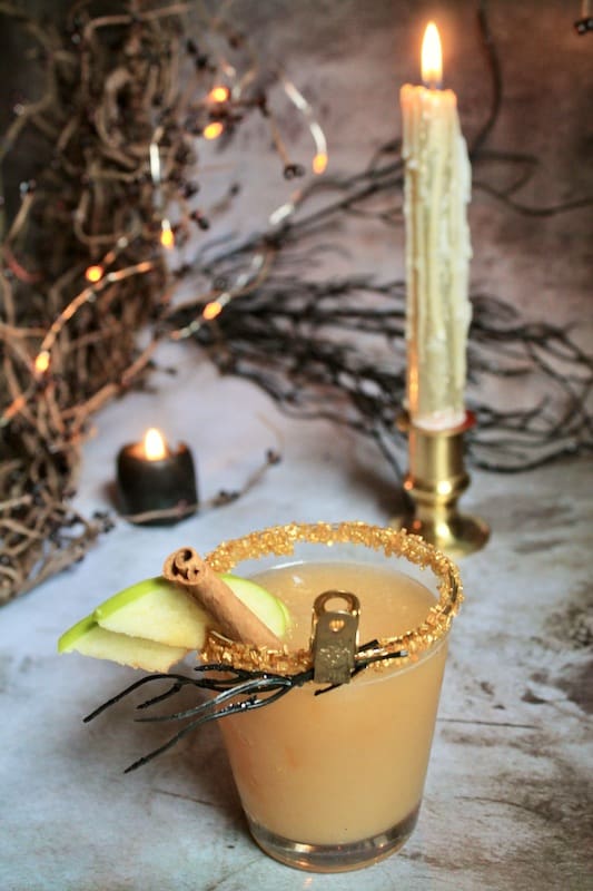 easy prosecco fall halloween fireball cocktail