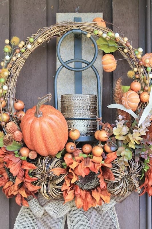 easy fall front door wreath