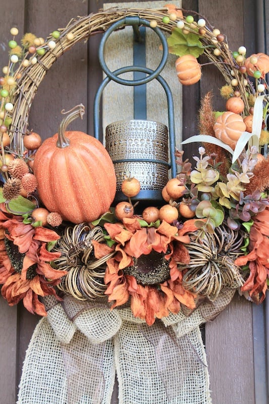 how to make a pumpkin wreath