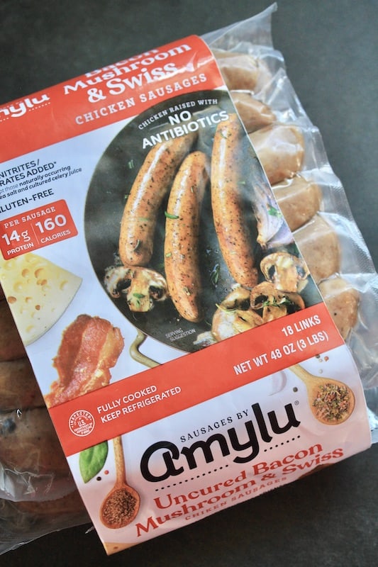 amylu mushroom swiss chicken sausage