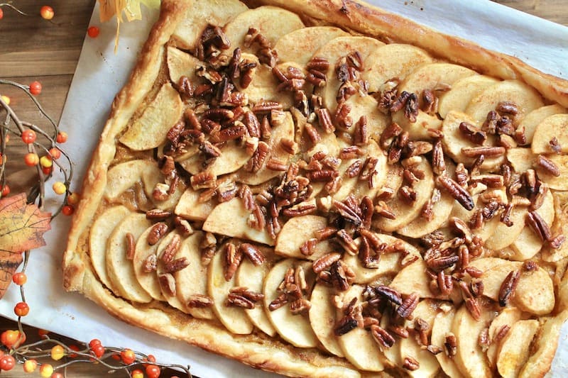 easy apple puff pastry tart