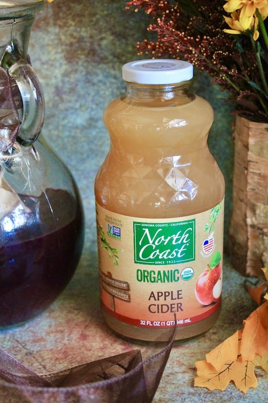 add 3 to 4 cups of apple cider to the pitcher as well