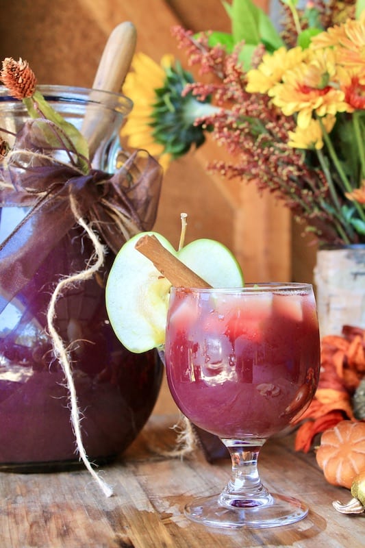 fireball apple cider fall sangria