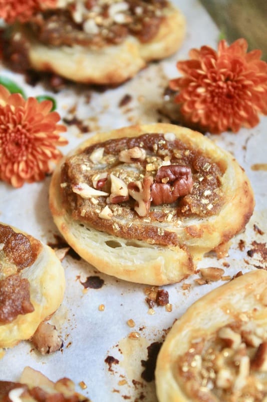 easy puff pastry pumpkin wheels