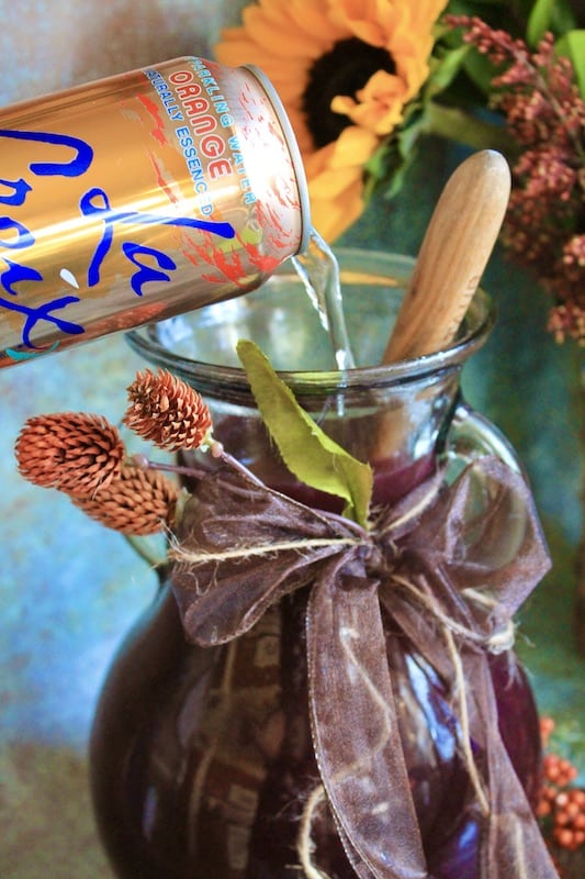 easy apple cider red wine sangria for fall or thanksgiving