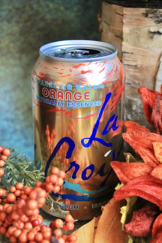 top off with dry brut prosecco wine or sparkling water in la croix orange flavor