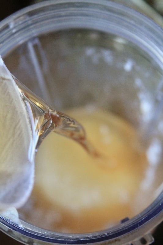 add rum to pre made pina colada mix and blend