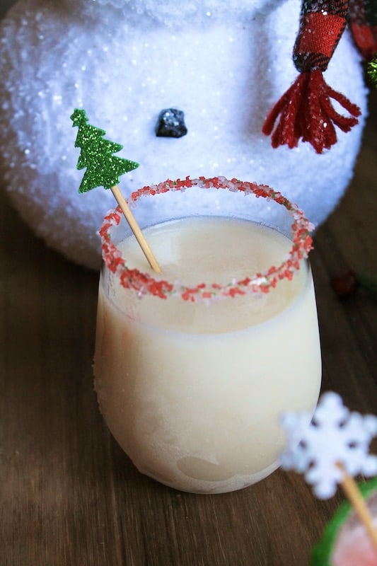 decorate with a cocktail stirrer or make your own with christmas stickers