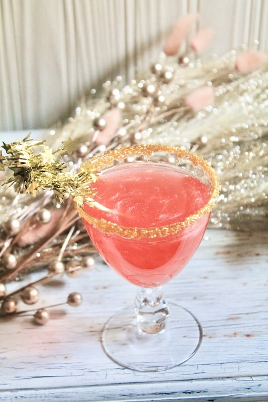 new years eve champagne cocktail with vodka