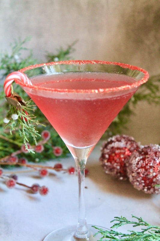 pomegranate martini Christmas cocktail