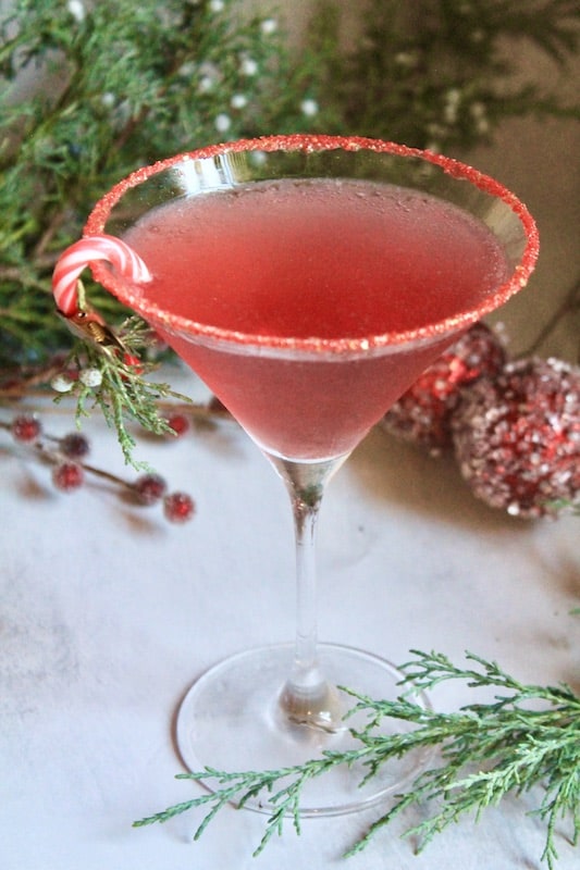 pomegranate martini Christmas cocktail