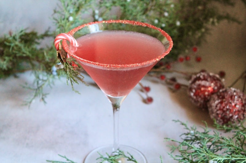 Santa Hat Martini - Pomegranate Martini - Oh My Creative