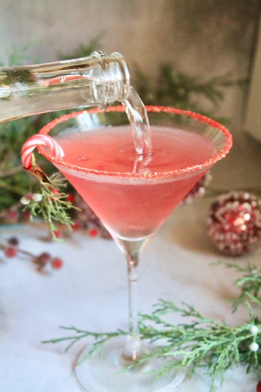 top with prosecco or champagne