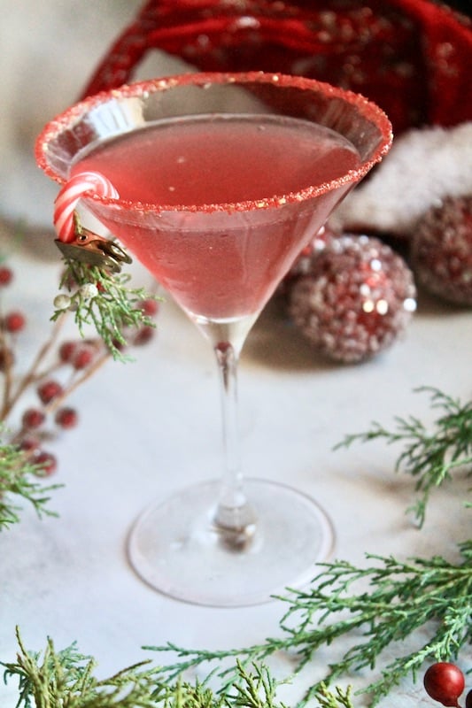 pomegranate martini Christmas cocktail