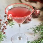 christmas pomegranate martini cocktail