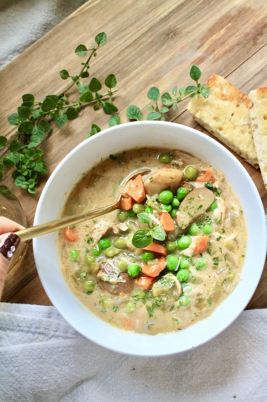 crockpot chicken soup with potatoes