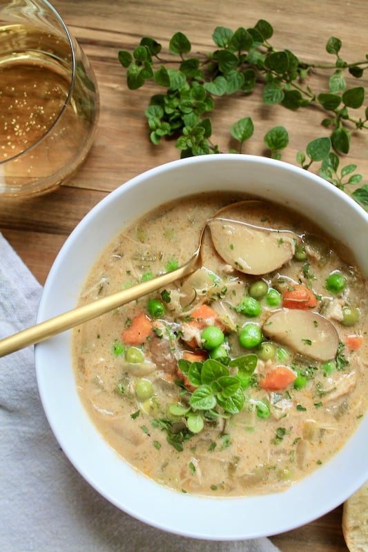 crockpot chicken soup with potatoes
