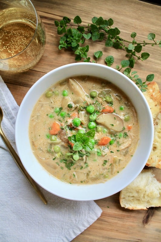 creamy chicken soup with potatoes crockpot soup recipe