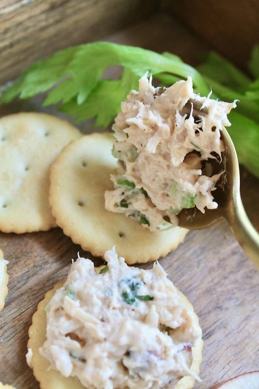 serve over crackers or make into a chicken salad sandwich