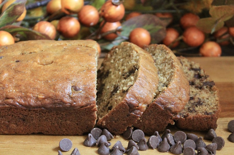easy banana bread made with 2 bananas