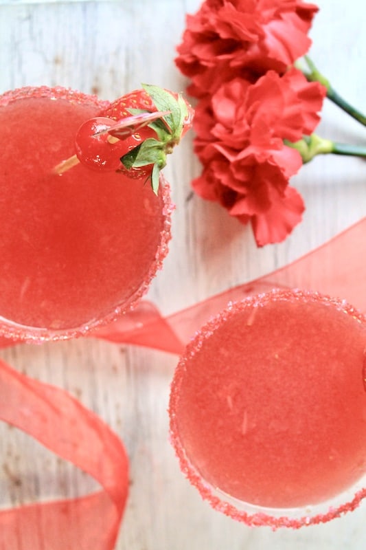 top off with sparkling pomegranate juice and rose champagne