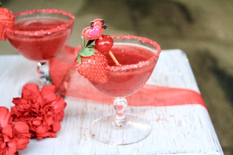 valentine's day cocktail with rum
