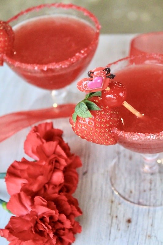 valentine's day rum cocktail