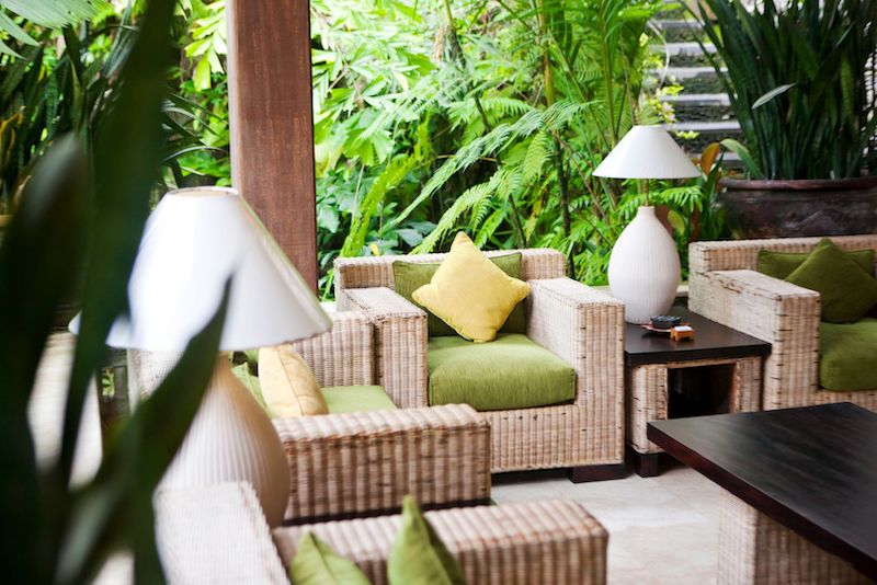 furniture is another creative gardening idea that makes it cozy