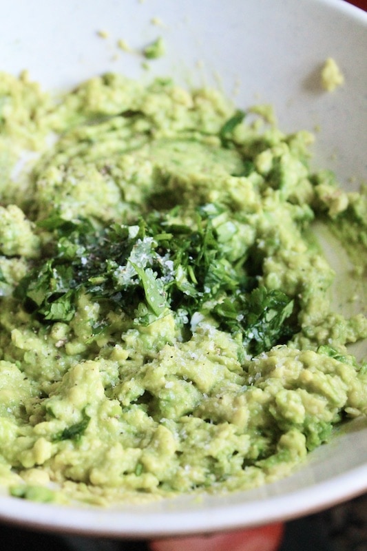 season with cilantro salt pepper and lime juice stir to combine