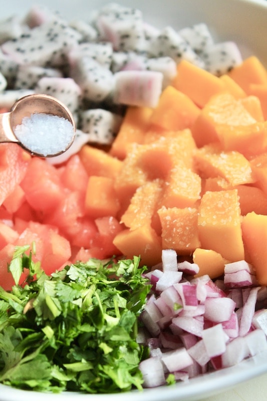 easy mango salsa - eason with salt