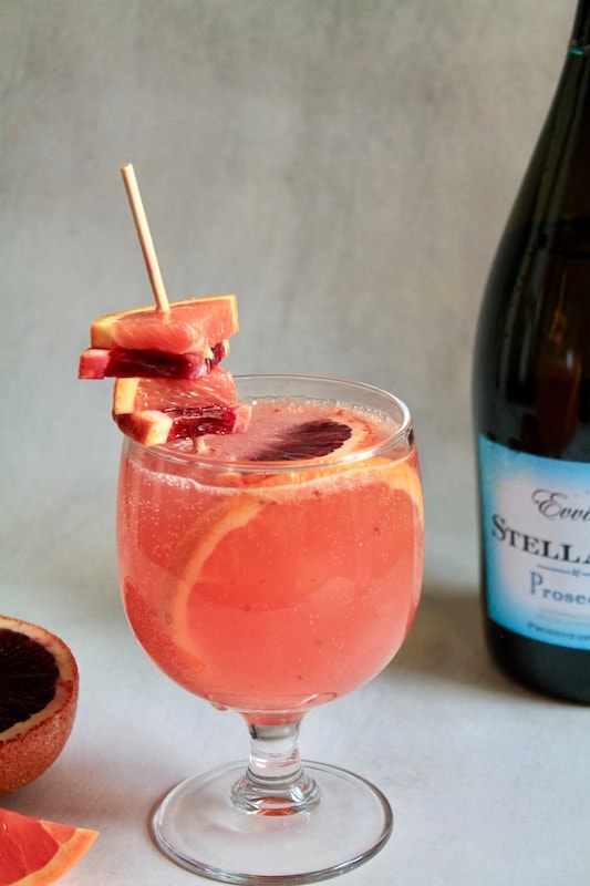 blood orange cocktail with vodka