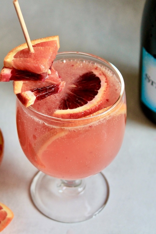 use fresh blood orange juice in your vodka cocktail
