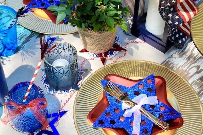 easy patriotic fourth of july table decor