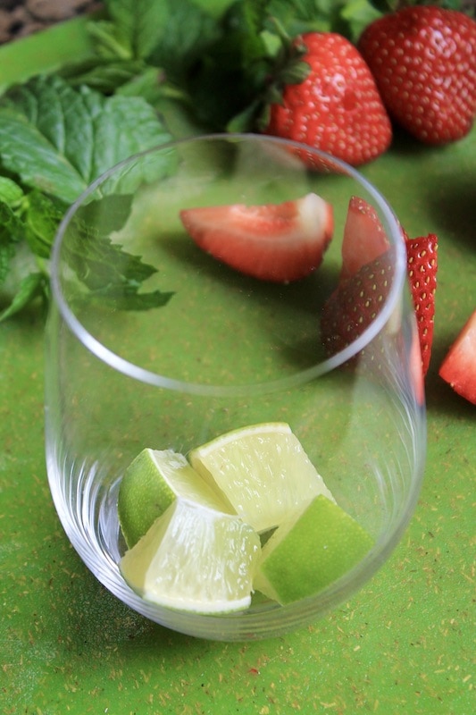 strawberry mojito recipe add lime chunks to your glass